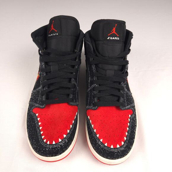 Air Jordan 1 Mid Siempre Familia Mens 10 Black Red DN4904-001 Jordan 1 Mid main image 4